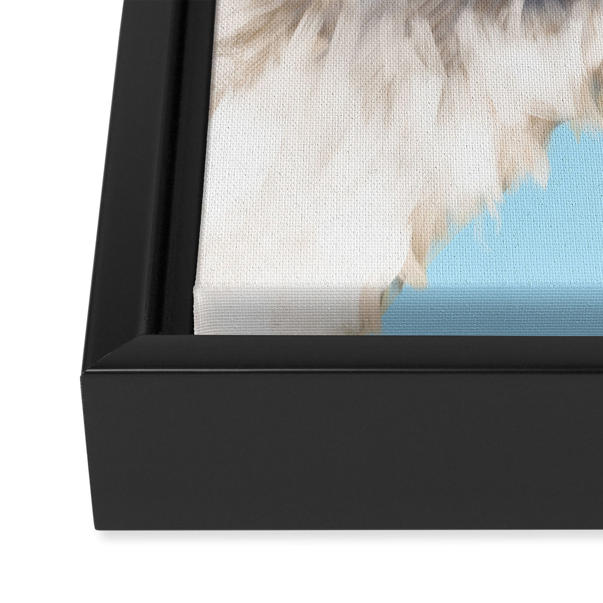 Bubble Gum Sneaky Llama in Blue Framed Canvas Print Gallery Image 3