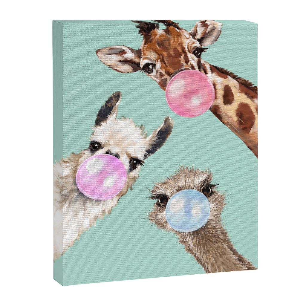 Bubblegum Gangs in Green Canvas Print Gallery Image 8