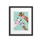 Bubblegum Gangs in Green Framed Art Print Gallery Image 6