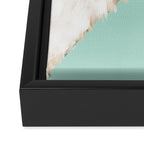 Bubblegum Sneaky Llama in Green Framed Canvas Print Gallery Image 3