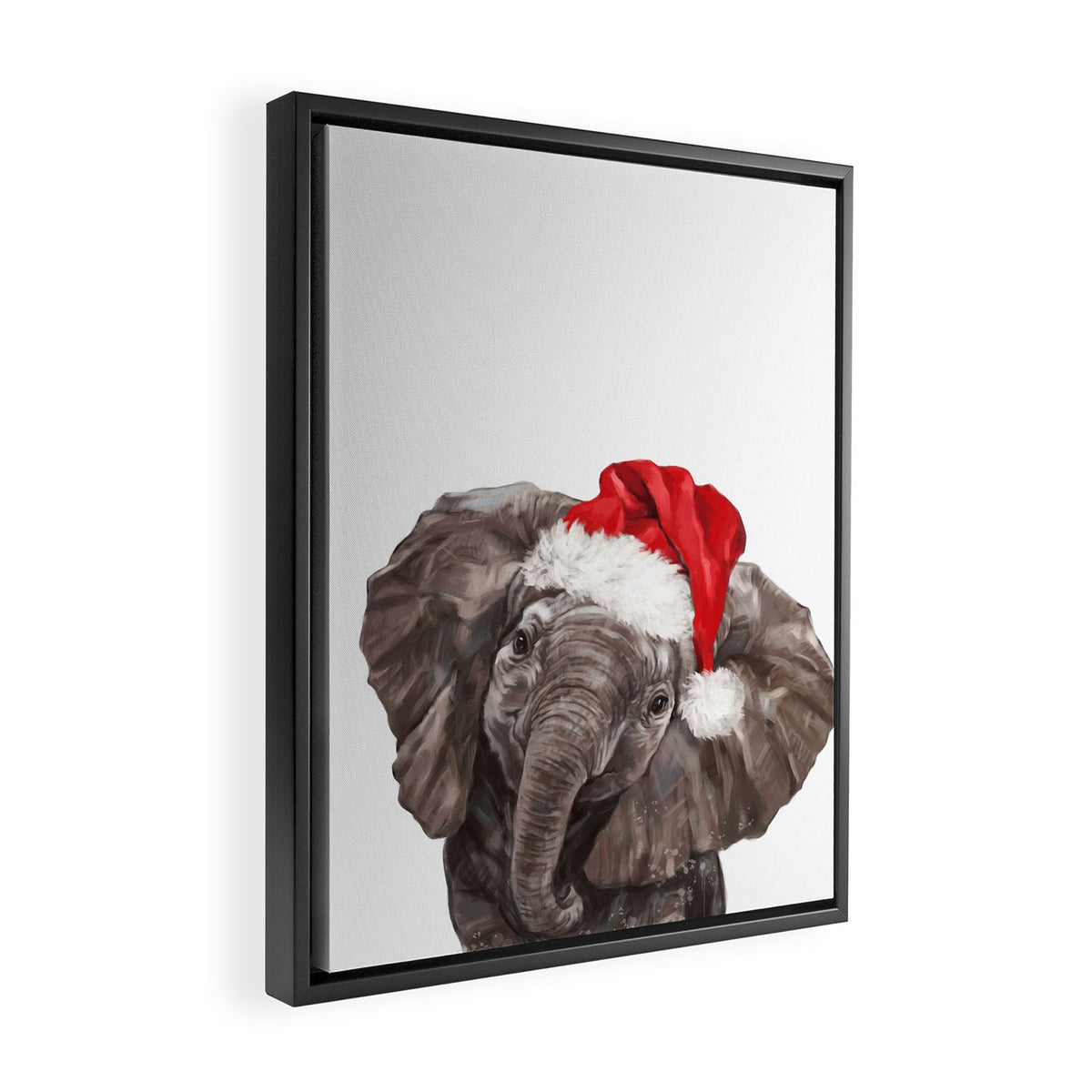 Christmas Baby Elephant Framed Canvas Print Gallery Image 2