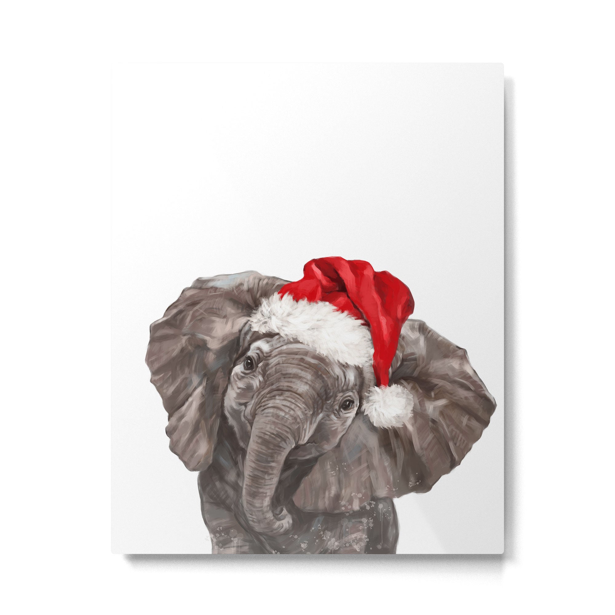 Christmas Baby Elephant Metal Print Gallery Image 6