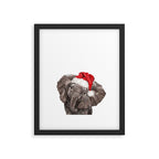 Christmas Baby Elephant Framed Art Print Gallery Image 6