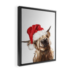 Christmas Highland Cow Framed Canvas Print Gallery Image 2