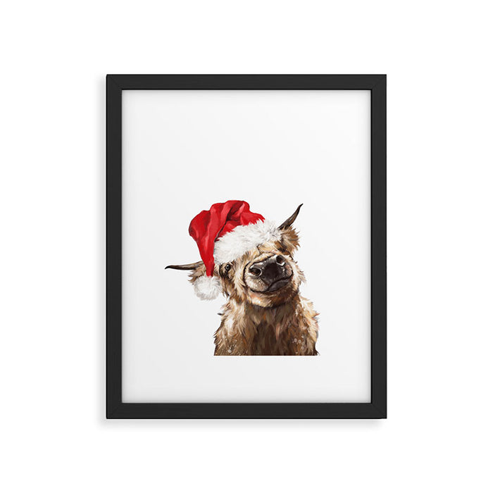 Christmas Highland Cow Framed Art Print Gallery Image 1
