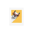 Fashion Hipster Llama with Glasses Art Print Gallery Image 1