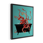 Giant Squid in Bathtub Framed Canvas Print Gallery Image 2