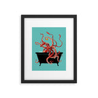Giant Squid in Bathtub Framed Art Print Gallery Image 4