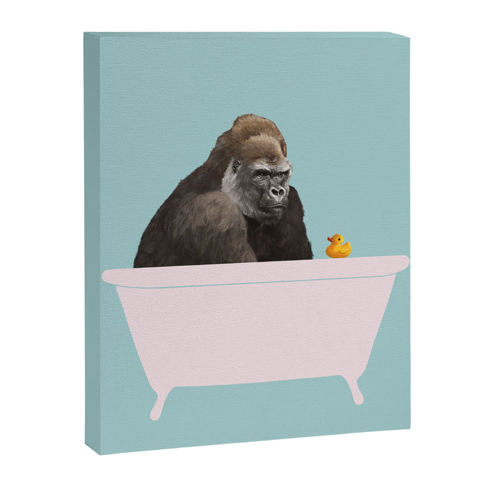 Gorilla in Bathtub Canvas Print Gallery Image 1