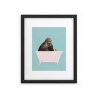 Gorilla in Bathtub Framed Art Print Gallery Image 5