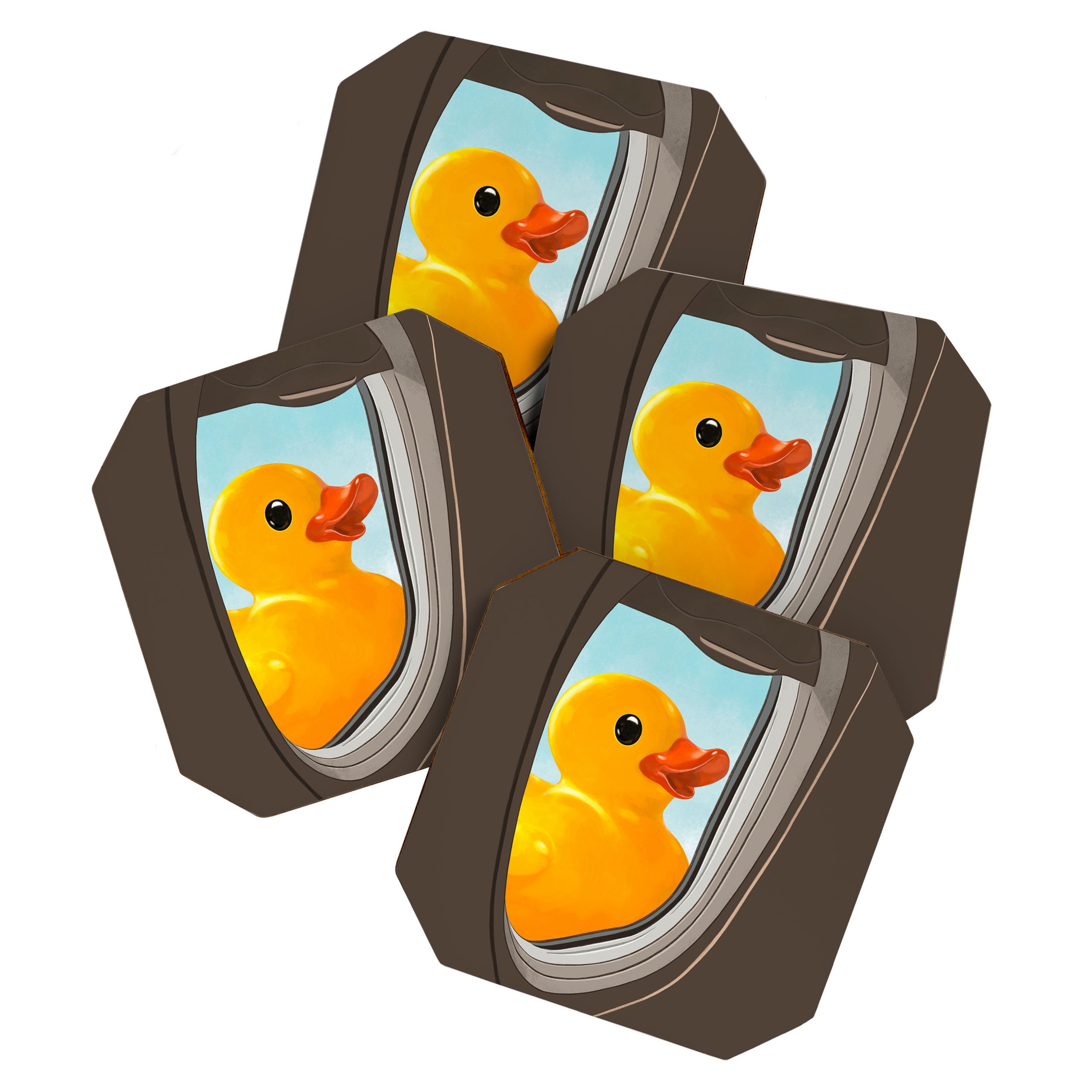 Hello! Yellow Duck Coaster Gallery Image 1