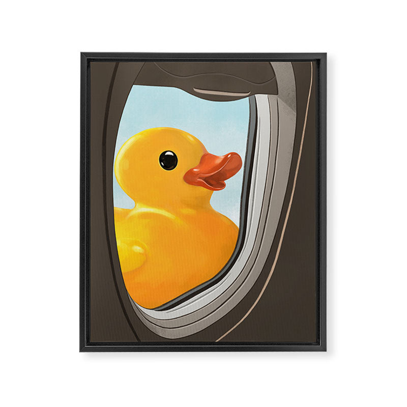 Hello! Yellow Duck Framed Canvas Print Gallery Image 8