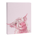 Highland Cow Pink Canvas Print Gallery Image 8