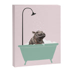 Hippo Enjoying Bubble Bath Canvas Print Gallery Image 8