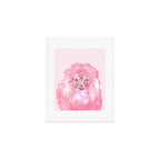 Lion Chewing Bubble Gum in Pink Art Print Gallery Image 1