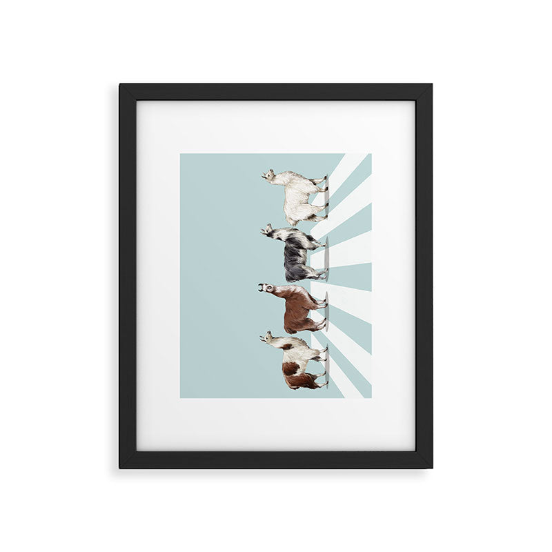 Llama The Abbey Road #1 Framed Art Print Gallery Image 4