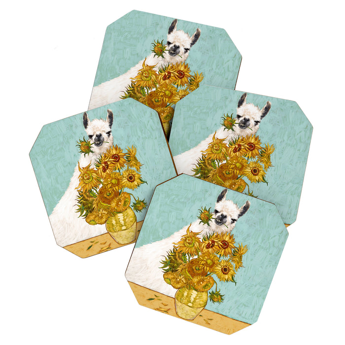 Naughty Llama and The Sunflowers Coaster Gallery Image 1
