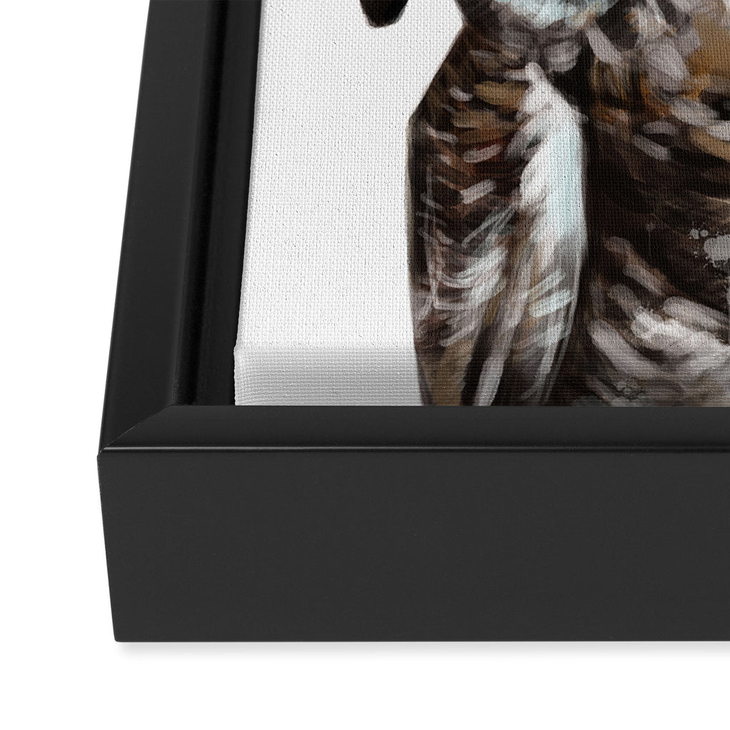 Owl Framed Canvas Print Gallery Image 3