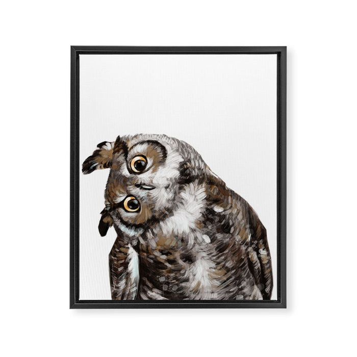 Owl Framed Canvas Print Gallery Image 1