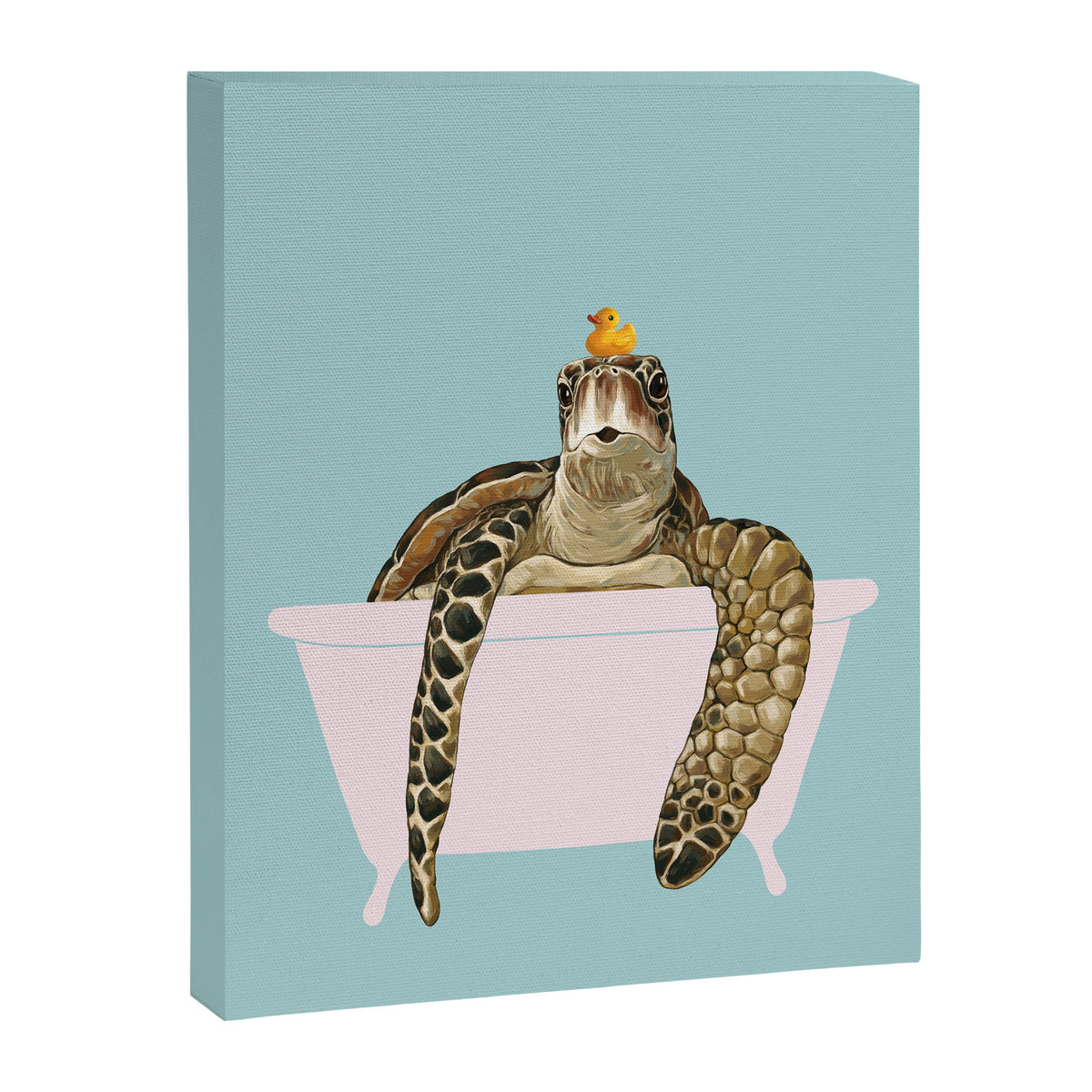Sea Turtle in Bathtub Canvas Print Gallery Image 8