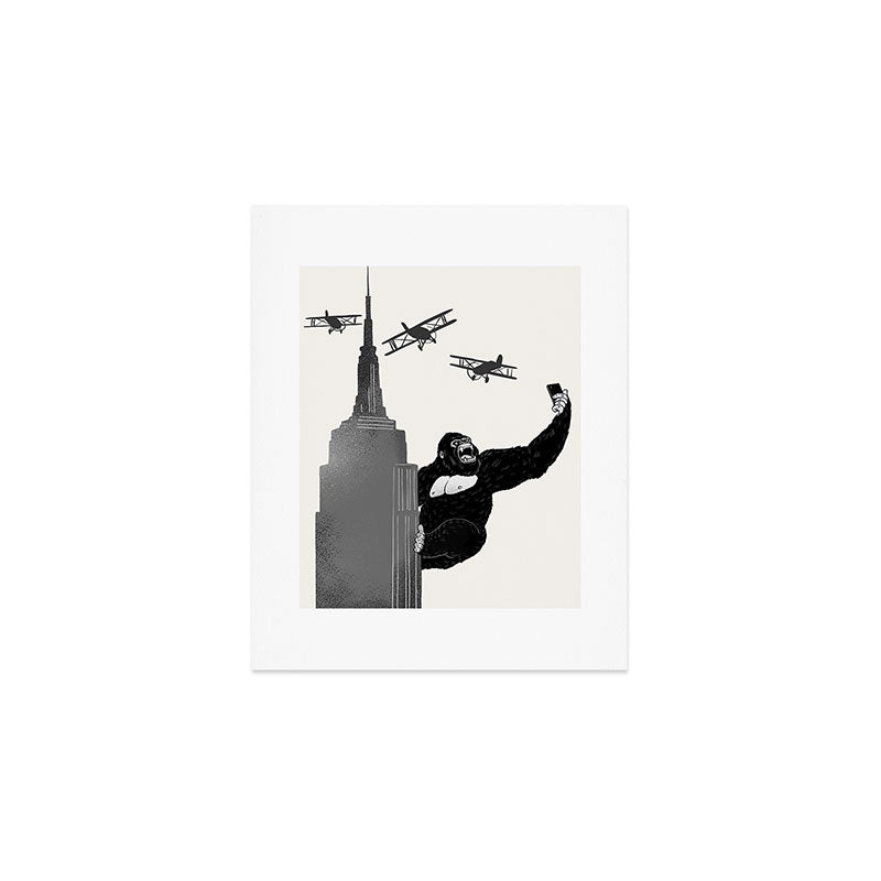 Selfie King Kong Art Print Gallery Image 1