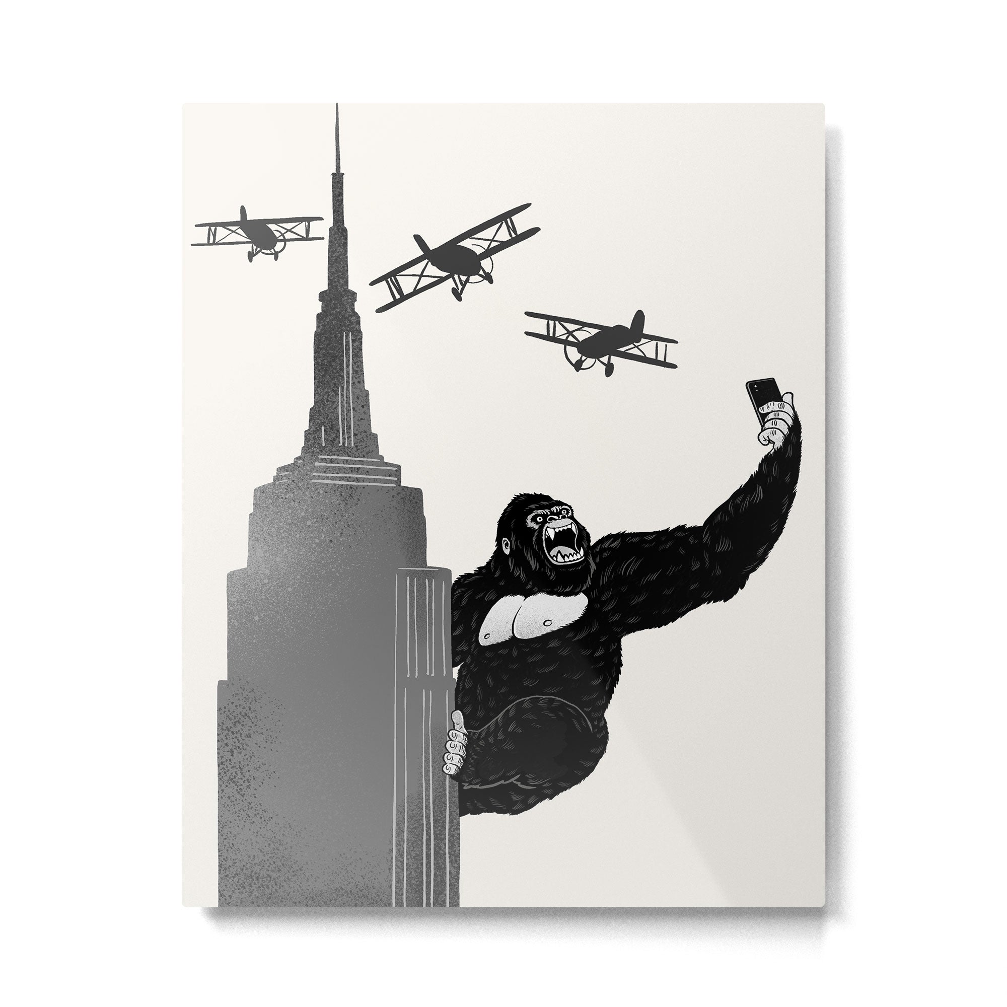 Selfie King Kong Metal Print Gallery Image 6