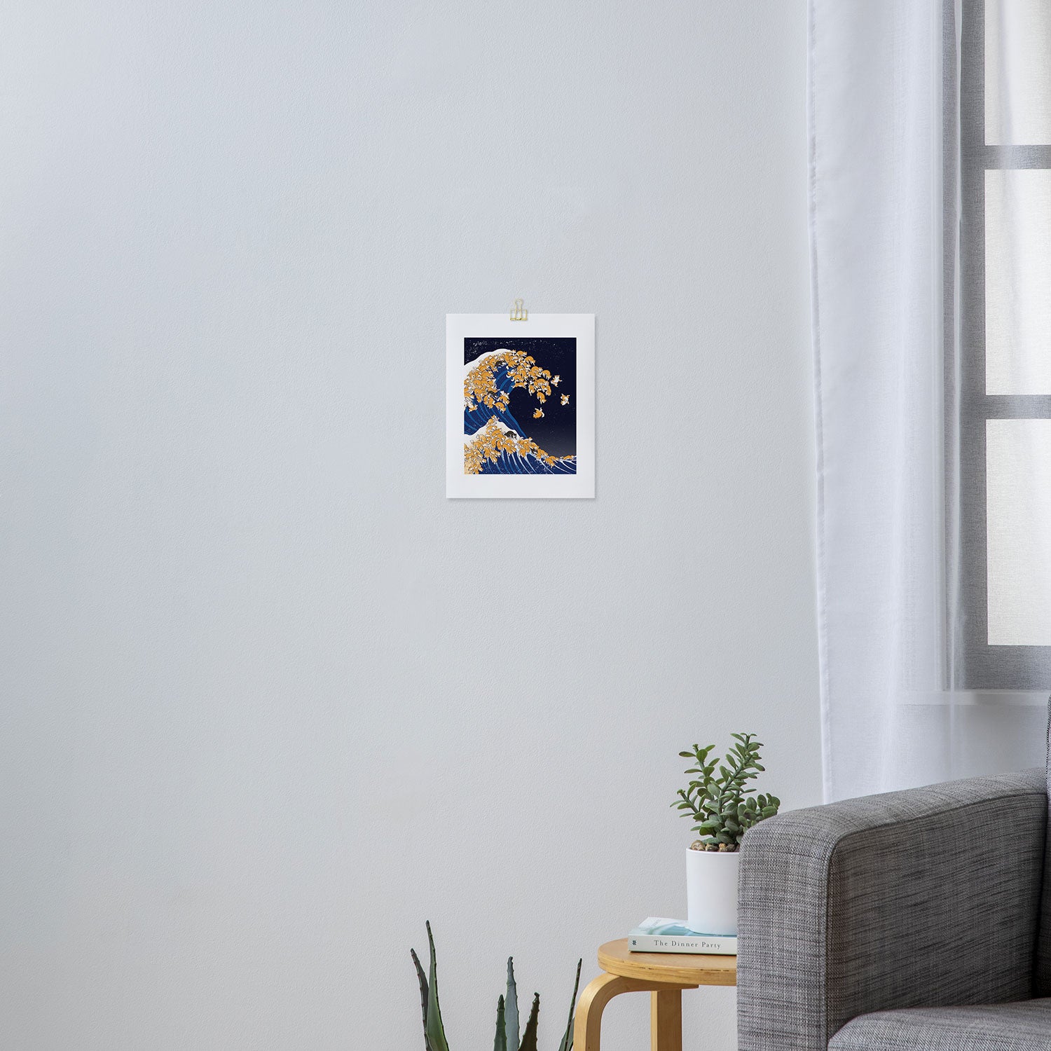 Shiba Inu The Great Wave in Night Art Print Gallery Image 3