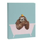 Sloth in Bathtub  Canvas Print Gallery Image 8