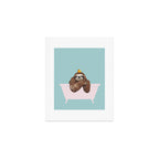 Sloth in Bathtub  Art Print Gallery Image 1