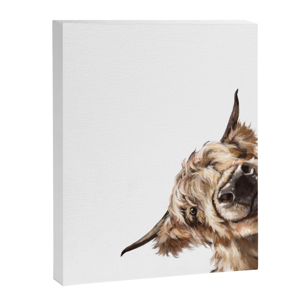 Sneaky Highland Cow Canvas Print Gallery Image 8