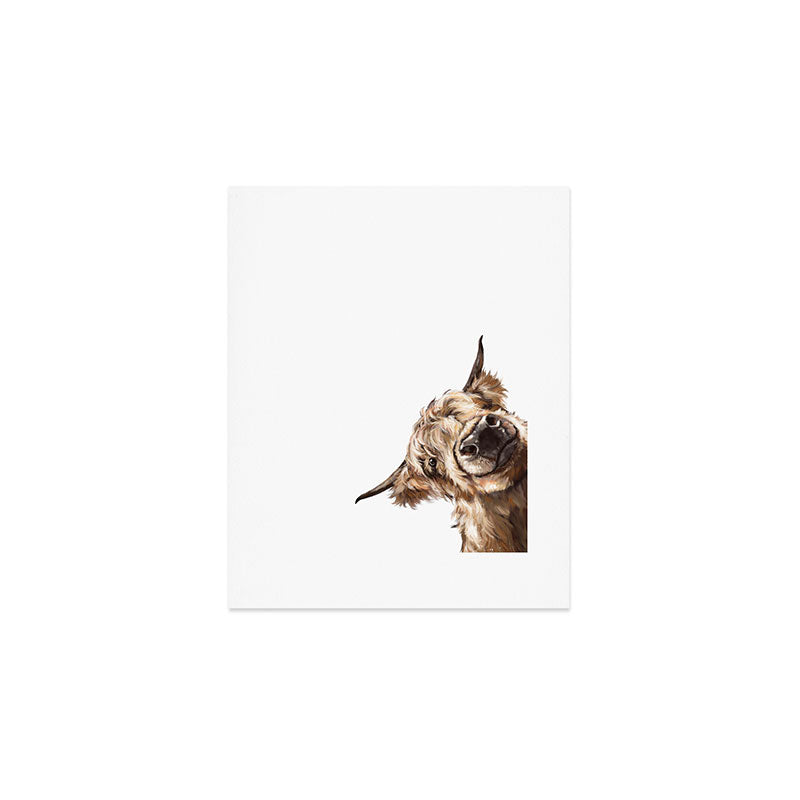 Sneaky Highland Cow Art Print Gallery Image 1