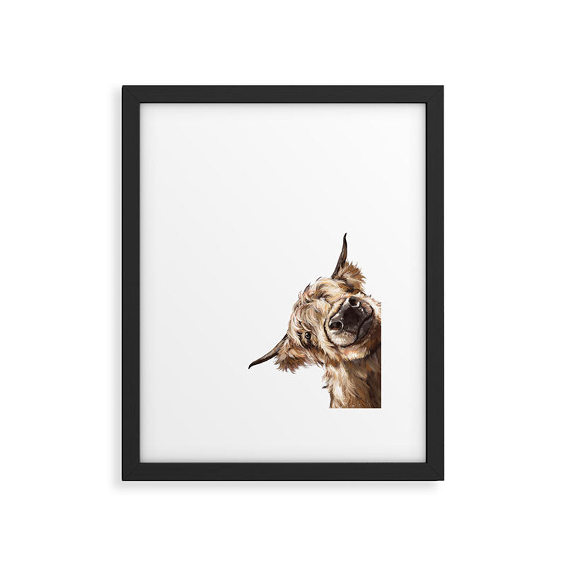Sneaky Highland Cow Framed Art Print Gallery Image 6