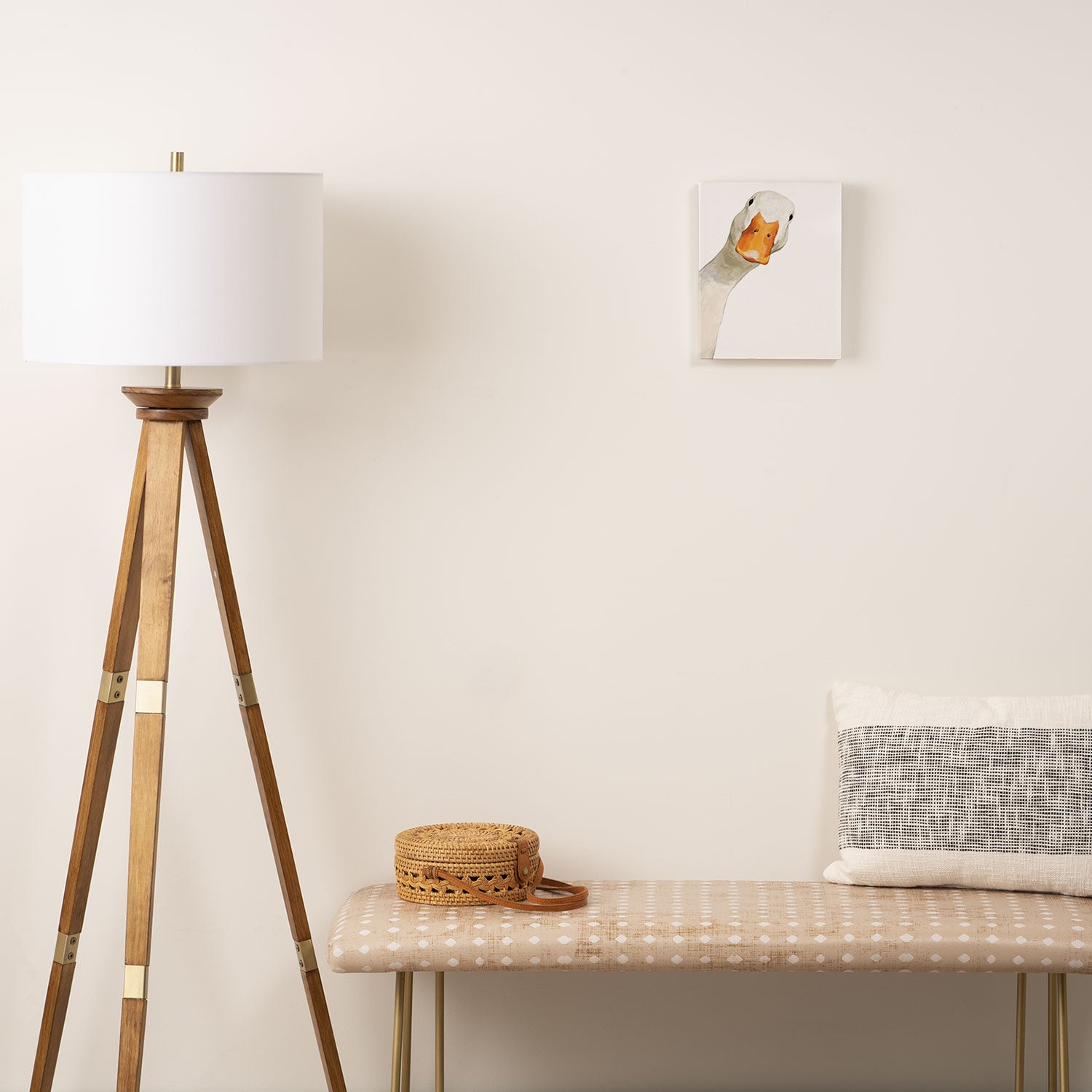 Sneaky White Duck Canvas Print Gallery Image 2