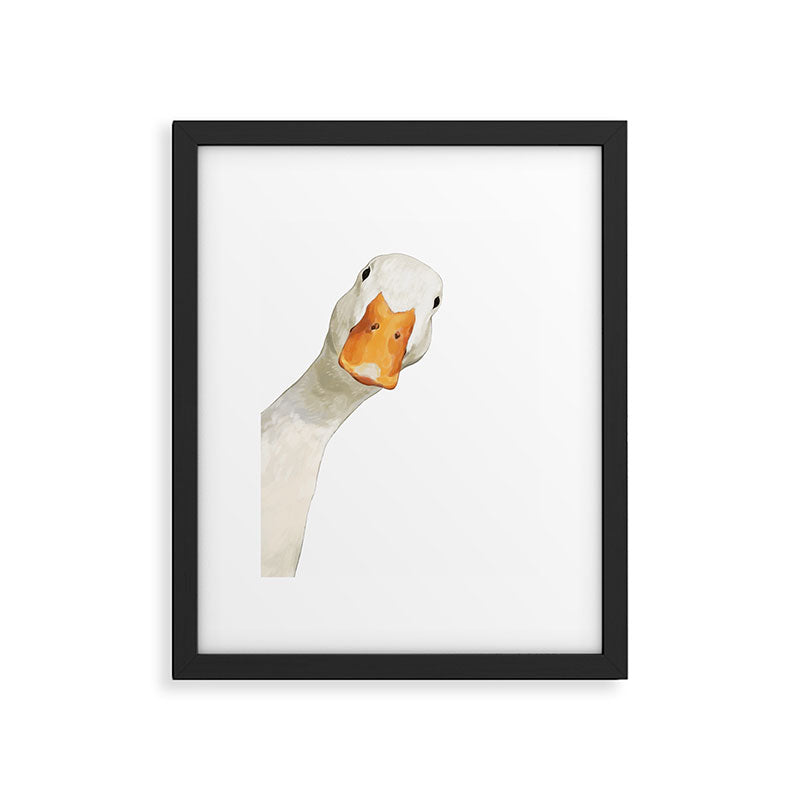 Sneaky White Duck Framed Art Print Gallery Image 4
