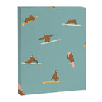 Surfing Sloth in Blue Canvas Print Gallery Image 8