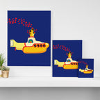 Yellow Submarine Bubbling Love Canvas Print Gallery Image 3
