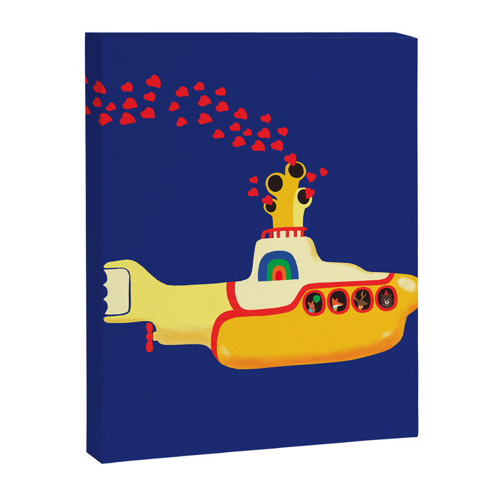 Yellow Submarine Bubbling Love Canvas Print Gallery Image 1