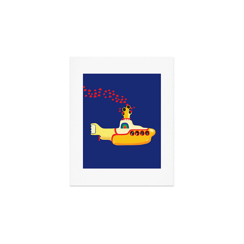 Yellow Submarine Bubbling Love Art Print Gallery Image 1