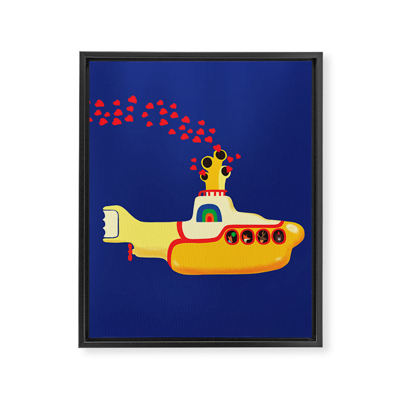 Yellow Submarine Bubbling Love Framed Canvas Print Gallery Image 8