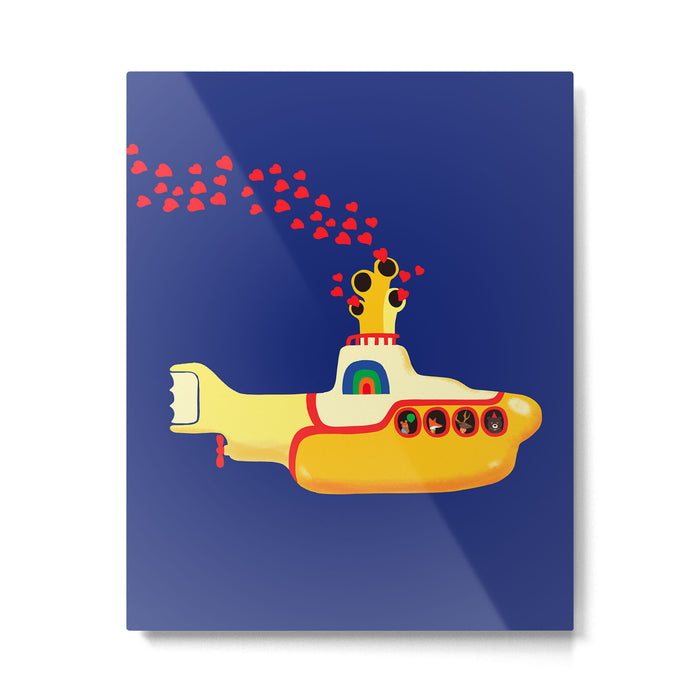 Yellow Submarine Bubbling Love Metal Print Gallery Image 1