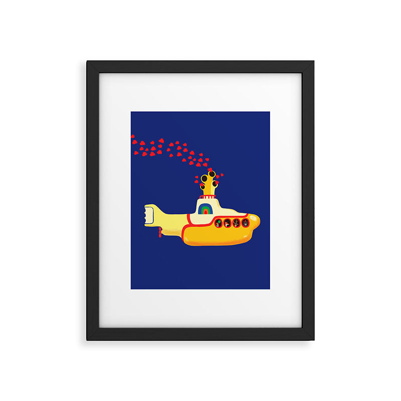 Yellow Submarine Bubbling Love Framed Art Print Gallery Image 4