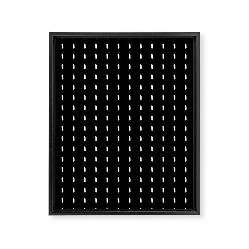 Black pattern with white stripes Framed Canvas Print Gallery Image 8