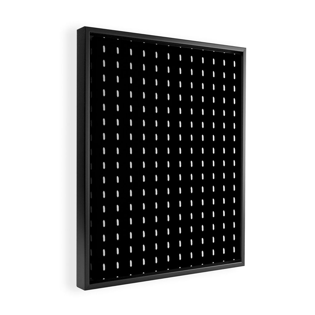 Black pattern with white stripes Framed Canvas Print Gallery Image 2