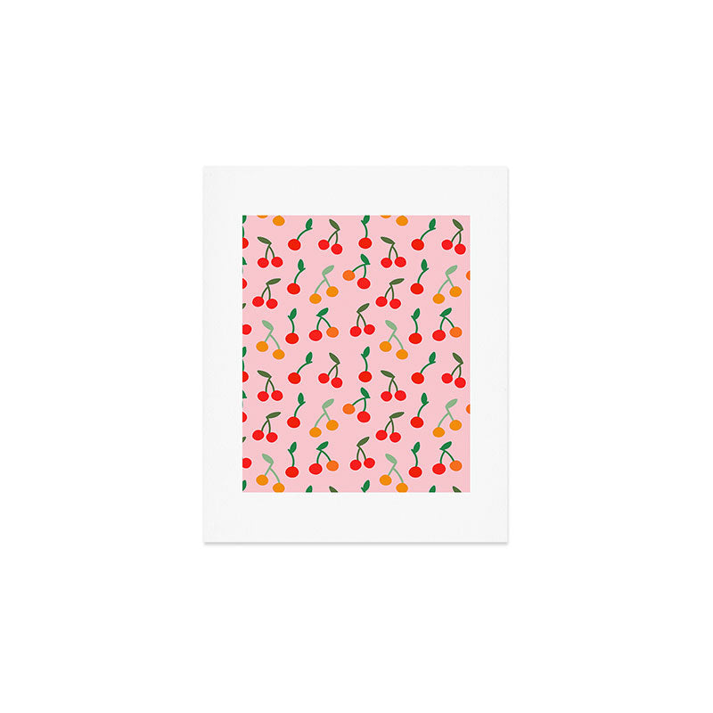 Cherry pattern Art Print Gallery Image 1