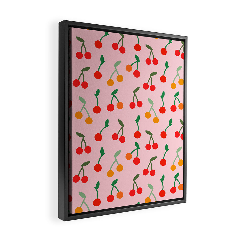 Cherry pattern Framed Canvas Print Gallery Image 2