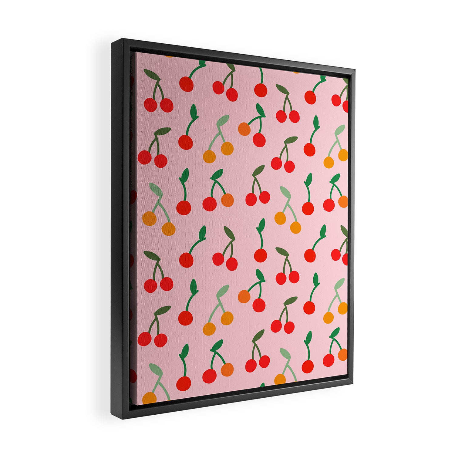 Cherry pattern Framed Canvas Print Gallery Image 2
