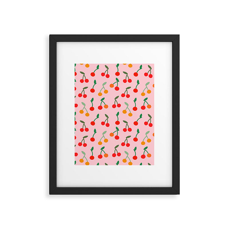 Cherry pattern Framed Art Print Gallery Image 6