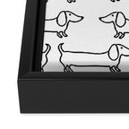 Dachshund in black-white Framed Canvas Print Gallery Image 3
