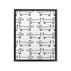 Dachshund in black-white Framed Canvas Print Gallery Image 8