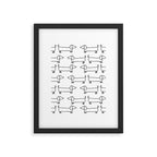 Dachshund in black-white Framed Art Print Gallery Image 4
